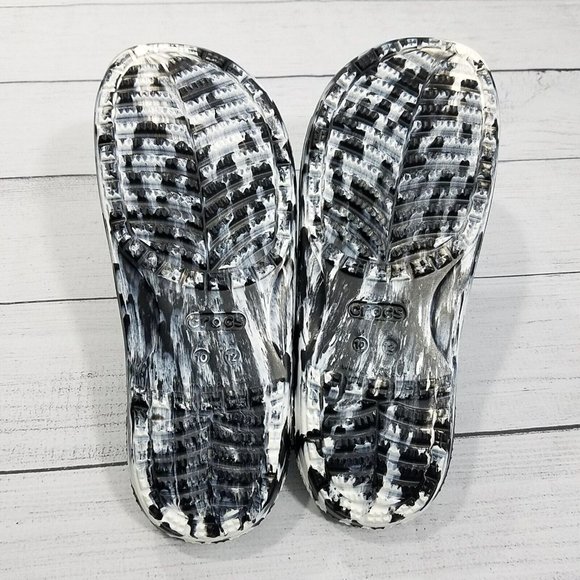 Crocs Classic Marbled Two Strap Sandals Men\'s Size 10
